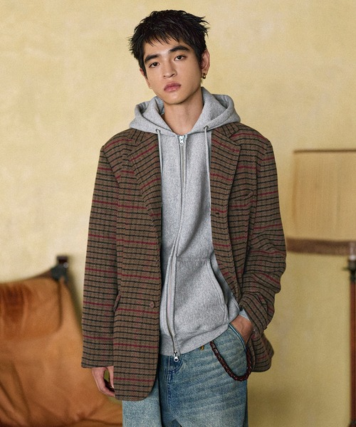 クラシック ツイード チェック テーラードジャケット（テーラード