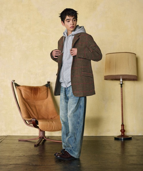 クラシック ツイード チェック テーラードジャケット（テーラード