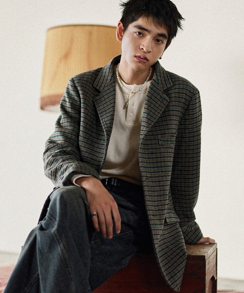 Bleme クラシックツイードチェック テーラードジャケット M クラシック ツイード チェック テーラードジャケット（テーラード