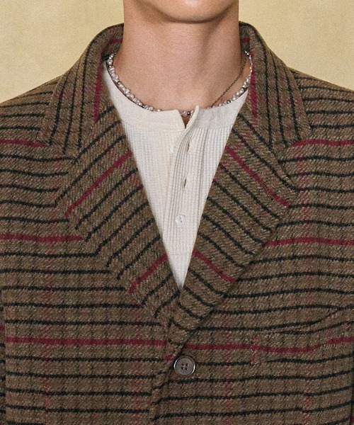 クラシック ツイード チェック テーラードジャケット（テーラード