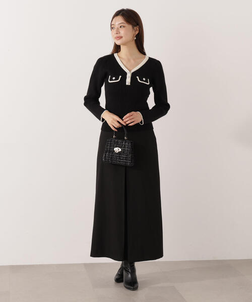 PROPORTION BODY DRESSING(プロポーションボディドレッシング)の「<ウォッシャブル>フロントタックナロースカート / 1215220008(スカート・レディース・ブラック/ベージュ・MEDIUM/P/S)」の10枚目の写真