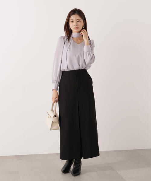 PROPORTION BODY DRESSING(プロポーションボディドレッシング)の「<ウォッシャブル>フロントタックナロースカート / 1215220008(スカート・レディース・ブラック/ベージュ・MEDIUM/P/S)」の13枚目の写真