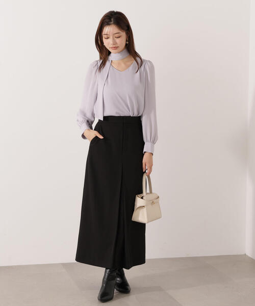 PROPORTION BODY DRESSING(プロポーションボディドレッシング)の「<ウォッシャブル>フロントタックナロースカート / 1215220008(スカート・レディース・ブラック/ベージュ・MEDIUM/P/S)」の14枚目の写真