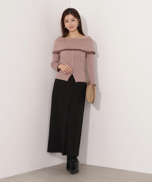 PROPORTION BODY DRESSING(プロポーションボディドレッシング)の「<ウォッシャブル>フロントタックナロースカート / 1215220008(スカート・レディース・ブラック/ベージュ・MEDIUM/P/S)」の17枚目の写真