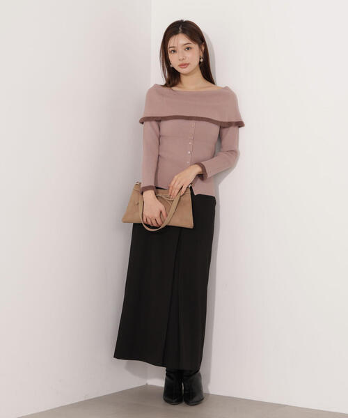 PROPORTION BODY DRESSING(プロポーションボディドレッシング)の「<ウォッシャブル>フロントタックナロースカート / 1215220008(スカート・レディース・ブラック/ベージュ・MEDIUM/P/S)」の18枚目の写真