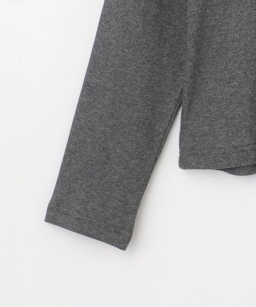 Mi-je(ミジェ)の「シャツレイヤードカットプルオーバー【韓国ファッション】(Tシャツ/カットソー・レディース・ネイビー/グレー・F)」の10枚目の写真