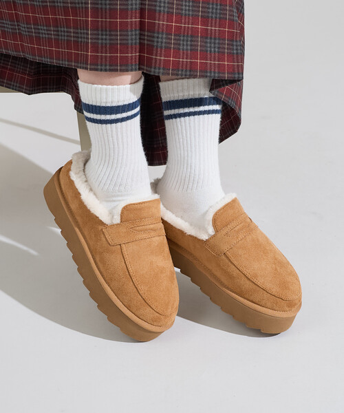 FREAK'S STORE（フリークスストア）の「厚底 エコファーローファー（その他シューズ・レディース・ブラック/キャメル/ベージュ・36/37/38）」の5枚目の写真