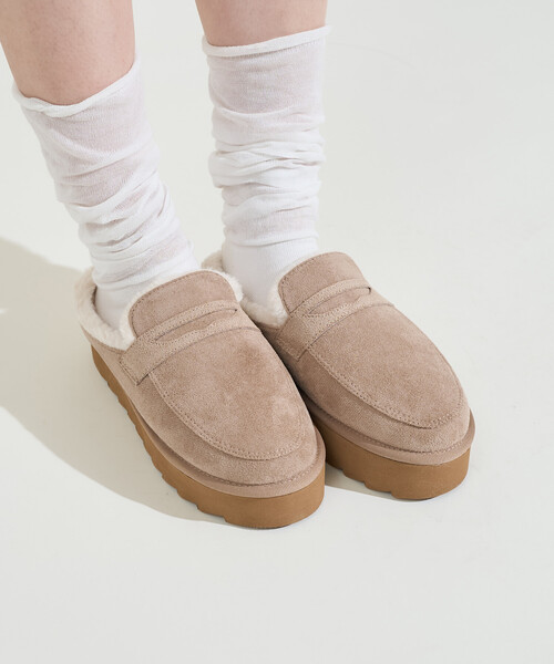 FREAK'S STORE（フリークスストア）の「厚底 エコファーローファー（その他シューズ・レディース・ブラック/キャメル/ベージュ・36/37/38）」の7枚目の写真