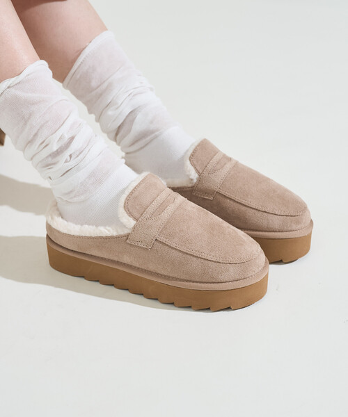 FREAK'S STORE（フリークスストア）の「厚底 エコファーローファー（その他シューズ・レディース・ブラック/キャメル/ベージュ・36/37/38）」の8枚目の写真