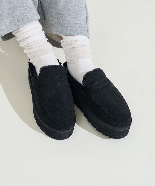 FREAK'S STORE（フリークスストア）の「厚底 エコファーローファー（その他シューズ・レディース・ブラック/キャメル/ベージュ・36/37/38）」の10枚目の写真