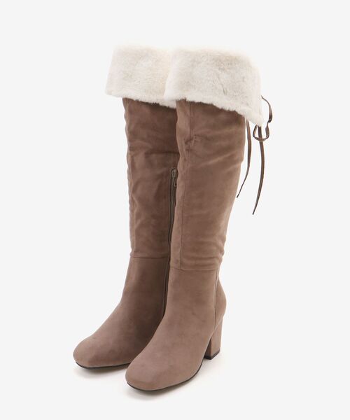 MAJESTIC LEGON（マジェスティックレゴン）の「2WAYファーニーハイロングブーツ（ブーツ・レディース・ブラック/グレイッシュベージュ・MEDIUM/SMALL/LARGE/X-LARGE）」の20枚目の写真