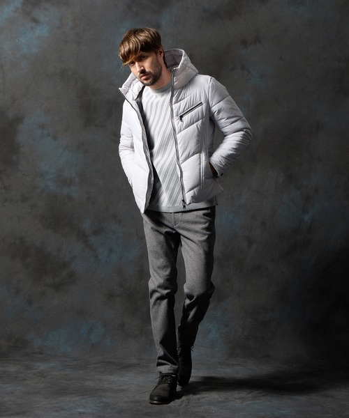 HIDEAWAYS NICOLE（ハイダウェイニコル）の「ナイロンタフタ　中綿ブルゾン（その他アウター・メンズ・シルバーグレー/ネイビー/ブルー系その他/ブラック・MEDIUM/LARGE/X-LARGE/XX-LARGE）」の19枚目の写真