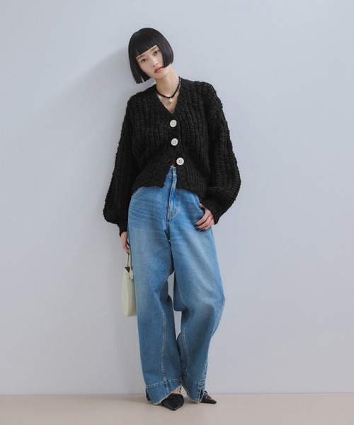 WEB限定】ローゲージクロップドカーディガン（カーディガン/ボレロ
