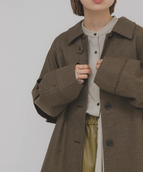 KBF(ケイビーエフ)の「フリルディティールフレアジャケット(その他アウター・レディース・ブラウン系その他/グレー系その他・ONE)」の3枚目の写真