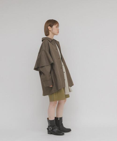 KBF(ケイビーエフ)の「フリルディティールフレアジャケット(その他アウター・レディース・ブラウン系その他/グレー系その他・ONE)」の8枚目の写真