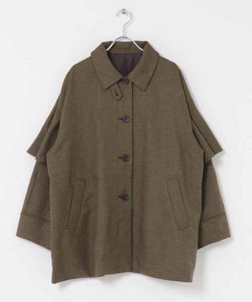 KBF(ケイビーエフ)の「フリルディティールフレアジャケット(その他アウター・レディース・ブラウン系その他/グレー系その他・ONE)」の10枚目の写真