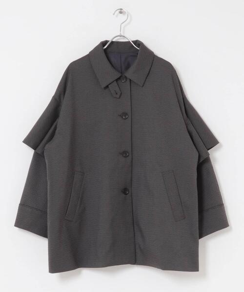 KBF(ケイビーエフ)の「フリルディティールフレアジャケット(その他アウター・レディース・ブラウン系その他/グレー系その他・ONE)」の20枚目の写真