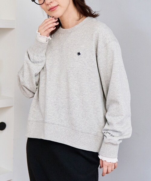 POLO BCS(ポロ ビーシーエス)の「【POLO BCS(ポロ・ビーシーエス)別注】 裏毛スウェット(スウェット・レディース・レッド/ナチュラル/オフホワイト/ネイビー・L/M)」の2枚目の写真