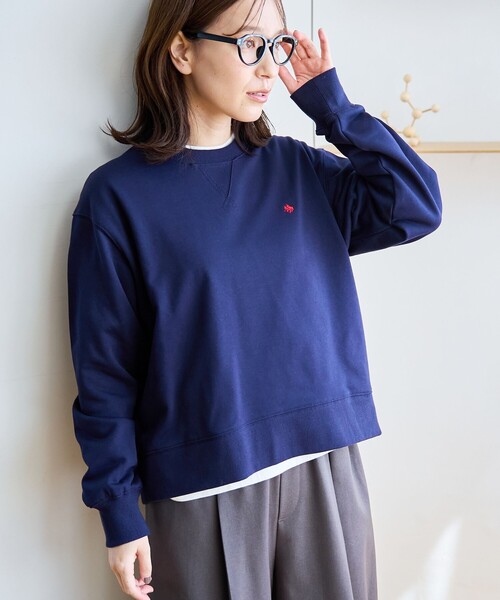 POLO BCS(ポロ ビーシーエス)の「【POLO BCS(ポロ・ビーシーエス)別注】 裏毛スウェット(スウェット・レディース・レッド/ナチュラル/オフホワイト/ネイビー・L/M)」の3枚目の写真