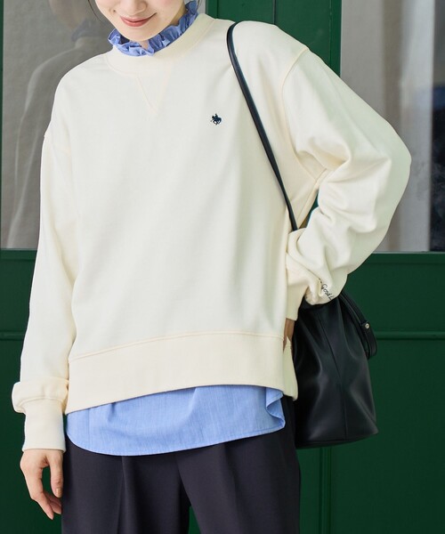 POLO BCS(ポロ ビーシーエス)の「【POLO BCS(ポロ・ビーシーエス)別注】 裏毛スウェット(スウェット・レディース・レッド/ナチュラル/オフホワイト/ネイビー・L/M)」の1枚目の写真