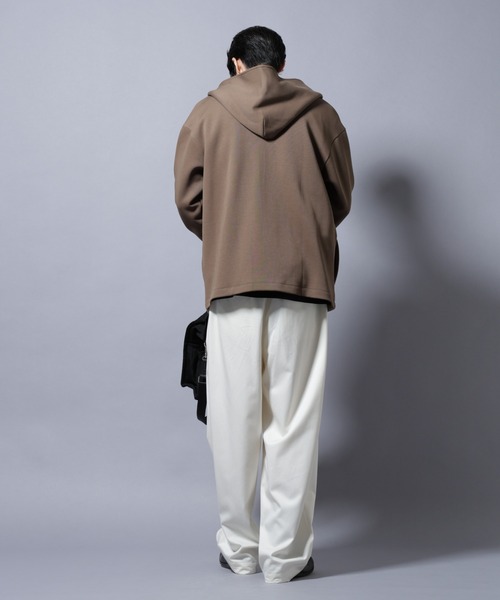 NANO universe（ナノユニバース）の「ダンボール 着流しフーディー（パーカー・メンズ・ブラック/グレー/カーキブラウン・L/M）」の15枚目の写真