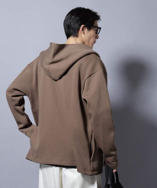 NANO universe（ナノユニバース）の「ダンボール 着流しフーディー（パーカー・メンズ・ブラック/グレー/カーキブラウン・L/M）」の10枚目の写真
