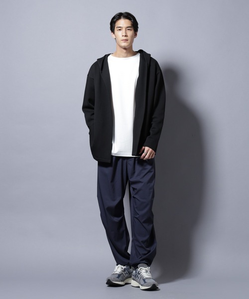 NANO universe（ナノユニバース）の「ダンボール 着流しフーディー（パーカー・メンズ・ブラック/グレー/カーキブラウン・L/M）」の19枚目の写真