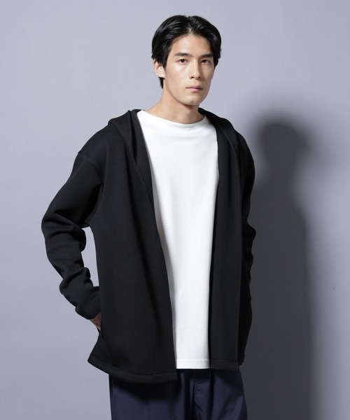 NANO universe（ナノユニバース）の「ダンボール 着流しフーディー（パーカー・メンズ・ブラック/グレー/カーキブラウン・L/M）」の21枚目の写真