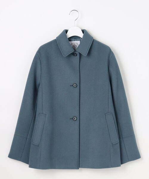 ショートビーバー ショート丈 ステンカラー コート（ステンカラー