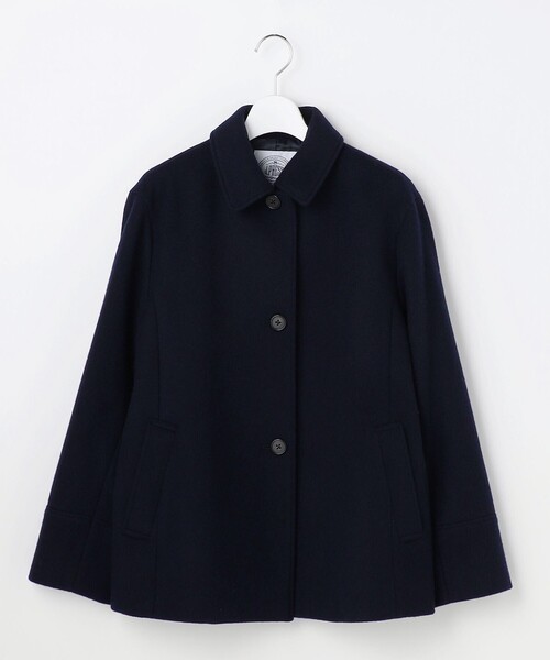 ショートビーバー ショート丈 ステンカラー コート（ステンカラー