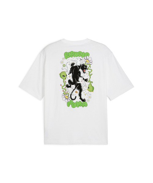 PUMA(プーマ)の「PUMA プーマ ユニセックス PUMA x RIPNDIP ボクシー グラフィック 半袖 Tシャツ P(Tシャツ/カットソー・メンズ・プラム/ブラック/ホワイト・SMALL/MEDIUM/LARGE/X-LARGE/X-SMALL)」の19枚目の写真