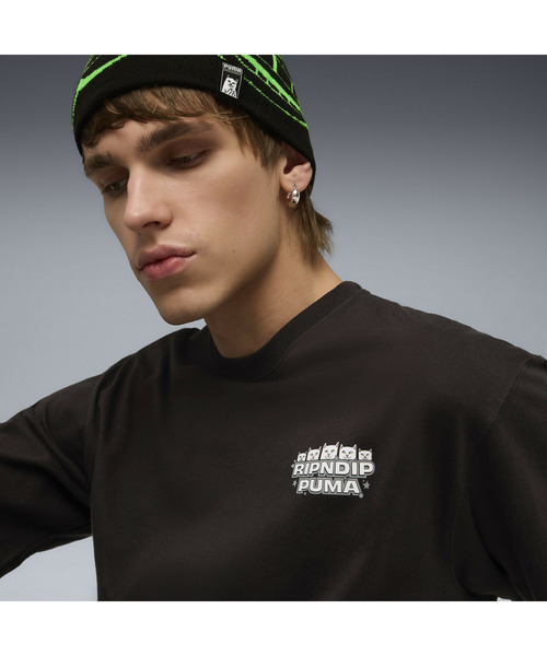 PUMA(プーマ)の「PUMA プーマ ユニセックス PUMA x RIPNDIP ボクシー グラフィック 半袖 Tシャツ P(Tシャツ/カットソー・メンズ・プラム/ブラック/ホワイト・SMALL/MEDIUM/LARGE/X-LARGE/X-SMALL)」の10枚目の写真