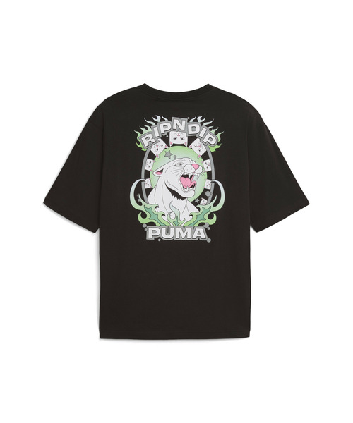 PUMA(プーマ)の「PUMA プーマ ユニセックス PUMA x RIPNDIP ボクシー グラフィック 半袖 Tシャツ P(Tシャツ/カットソー・メンズ・プラム/ブラック/ホワイト・SMALL/MEDIUM/LARGE/X-LARGE/X-SMALL)」の5枚目の写真