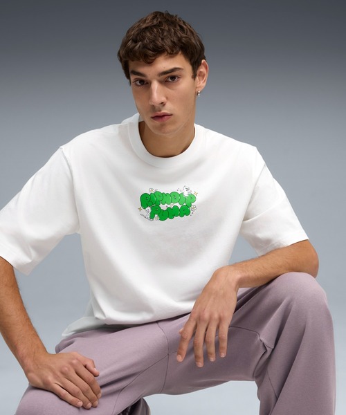 PUMA(プーマ)の「PUMA プーマ ユニセックス PUMA x RIPNDIP ボクシー グラフィック 半袖 Tシャツ P(Tシャツ/カットソー・メンズ・プラム/ブラック/ホワイト・SMALL/MEDIUM/LARGE/X-LARGE/X-SMALL)」の2枚目の写真