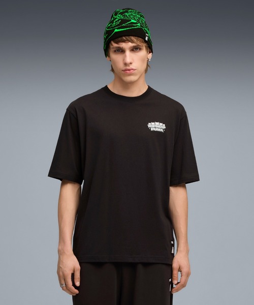 PUMA(プーマ)の「PUMA プーマ ユニセックス PUMA x RIPNDIP ボクシー グラフィック 半袖 Tシャツ P(Tシャツ/カットソー・メンズ・プラム/ブラック/ホワイト・SMALL/MEDIUM/LARGE/X-LARGE/X-SMALL)」の3枚目の写真
