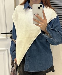 ネイビー　ワンショルダーベスト ワンショルダーベスト - メルカリ