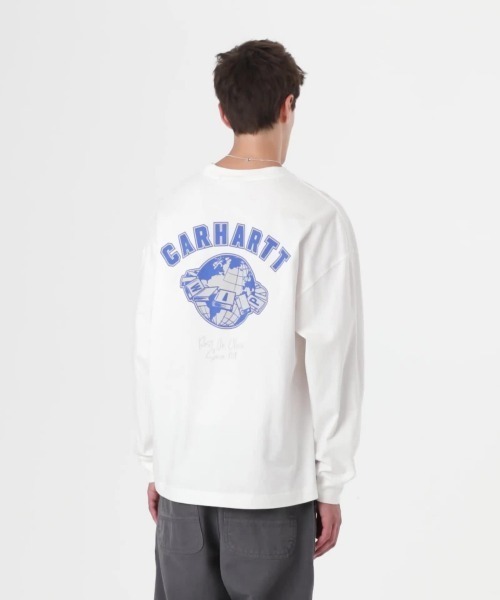 Carhartt WIP(カーハートダブリューアイピー)の「Carhartt WIP L/S WORLD CLASS T-SHIRT(カーハートワークインプログレス ロングスリーブ ワールドクラス Tシャツ)(Tシャツ/カットソー・メンズ・グリーン系/ホワイト系・SMALL/MEDIUM/LARGE/X-LARGE)」の7枚目の写真