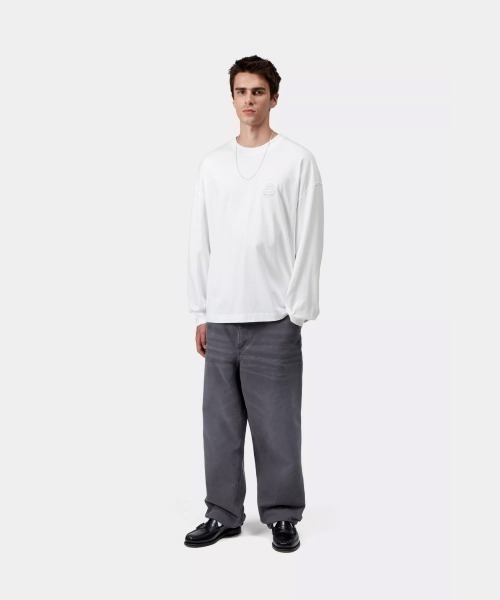 Carhartt WIP(カーハートダブリューアイピー)の「Carhartt WIP L/S WORLD CLASS T-SHIRT(カーハートワークインプログレス ロングスリーブ ワールドクラス Tシャツ)(Tシャツ/カットソー・メンズ・グリーン系/ホワイト系・SMALL/MEDIUM/LARGE/X-LARGE)」の8枚目の写真