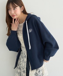 earth music&ecology | レースコードダブルジップニットパーカー(パーカー)