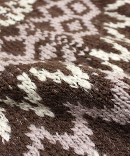 RNA-N（アールエヌエーエヌ）の「K2737 スラブヤーンノルディックプルオーバー（ニット/セーター・レディース・ベージュ/ブラウン/チャコールグレー・FREE）」の6枚目の写真