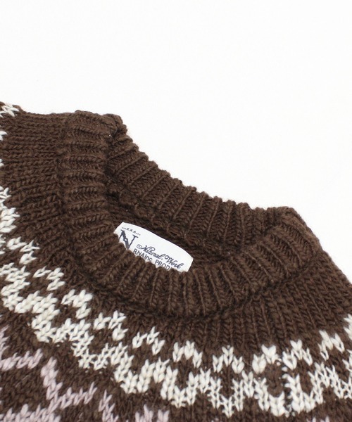 RNA-N（アールエヌエーエヌ）の「K2737 スラブヤーンノルディックプルオーバー（ニット/セーター・レディース・ベージュ/ブラウン/チャコールグレー・FREE）」の11枚目の写真