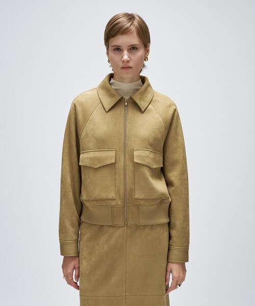 cloenc（クロエンス）の「【セットアップ】ステンカラーブルゾン（ブルゾン・レディース・ブラック/ブラウン系・01/03/02）」の4枚目の写真