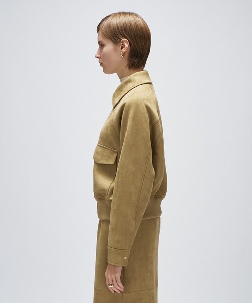 cloenc（クロエンス）の「【セットアップ】ステンカラーブルゾン（ブルゾン・レディース・ブラック/ブラウン系・01/03/02）」の5枚目の写真