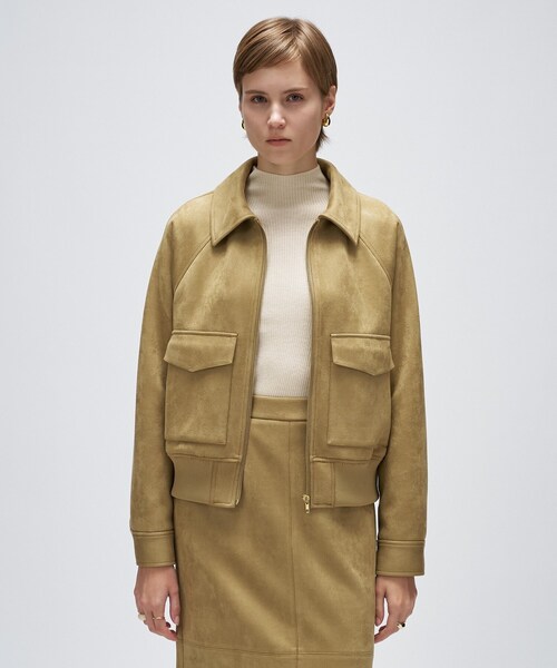 cloenc（クロエンス）の「【セットアップ】ステンカラーブルゾン（ブルゾン・レディース・ブラック/ブラウン系・01/03/02）」の7枚目の写真