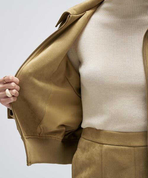 cloenc（クロエンス）の「【セットアップ】ステンカラーブルゾン（ブルゾン・レディース・ブラック/ブラウン系・01/03/02）」の8枚目の写真