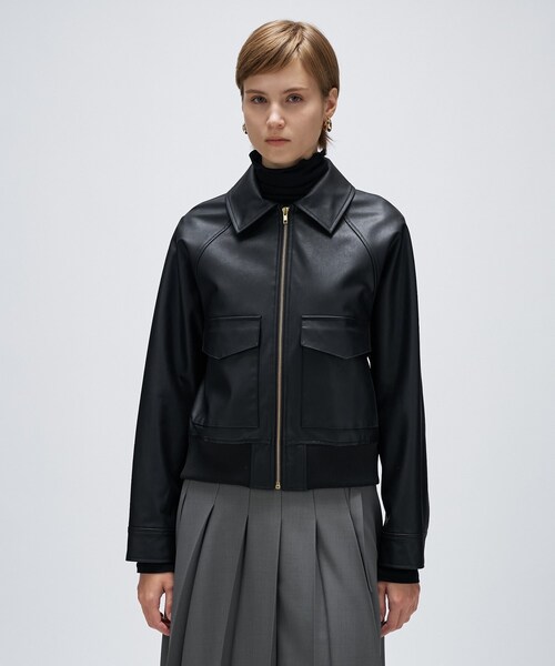 cloenc（クロエンス）の「【セットアップ】ステンカラーブルゾン（ブルゾン・レディース・ブラック/ブラウン系・01/03/02）」の14枚目の写真