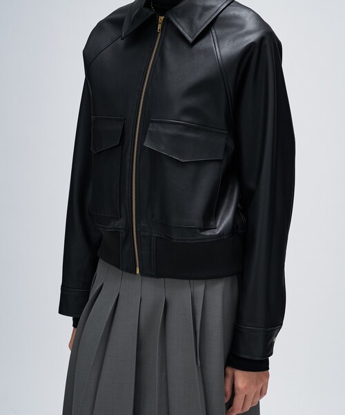 cloenc（クロエンス）の「【セットアップ】ステンカラーブルゾン（ブルゾン・レディース・ブラック/ブラウン系・01/03/02）」の17枚目の写真