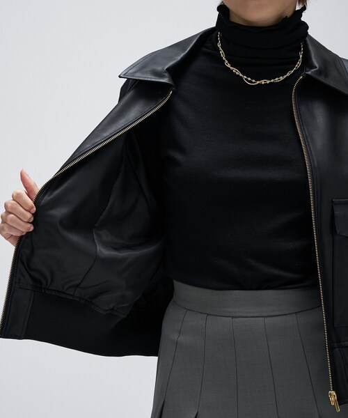 cloenc（クロエンス）の「【セットアップ】ステンカラーブルゾン（ブルゾン・レディース・ブラック/ブラウン系・01/03/02）」の19枚目の写真
