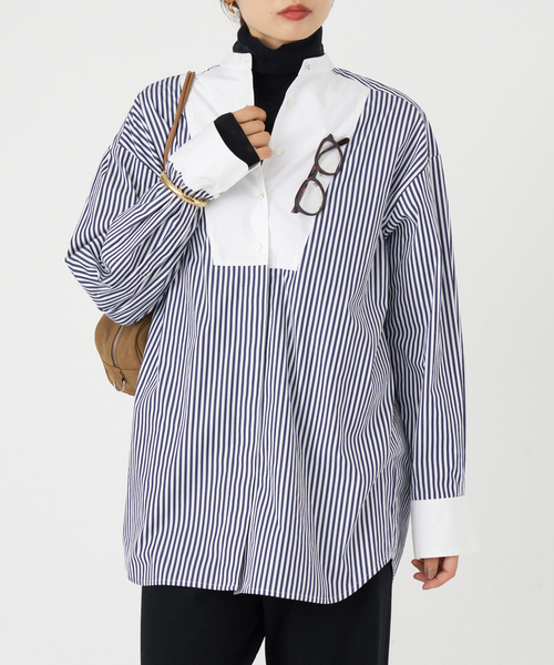 イエナ（IENA）/スビンコットンビブシャツ セール】スビンコットンビブシャツ（シャツ/ブラウス）｜IENA（イエナ