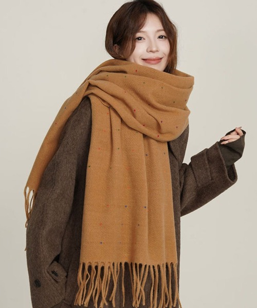 ミニドット柄フリンジストール（ストール/ショール）｜Girly Doll